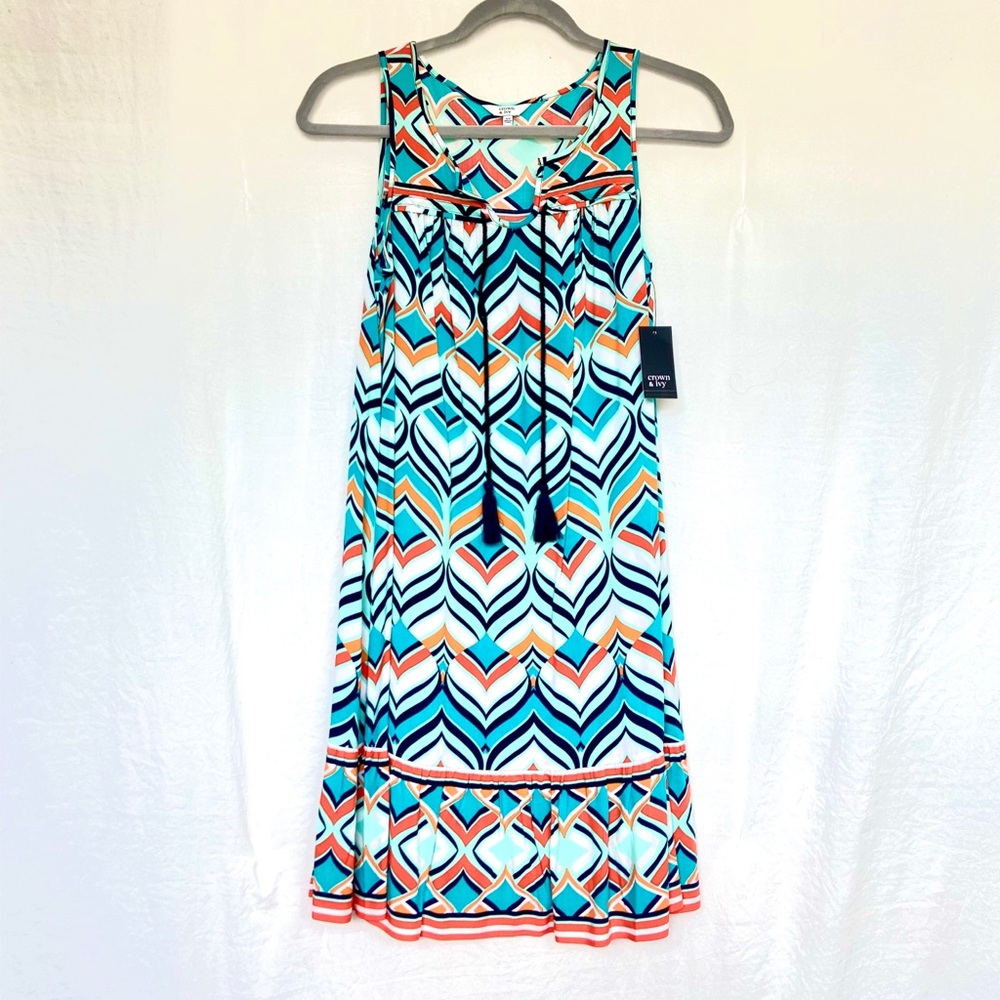 Colorful Pattern Sleeveless Dress